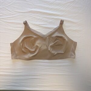 Third Love Crossover Minimizer Bra Tan Nude Wireless No Padding Size 40D